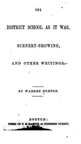 Cover for district school as it was