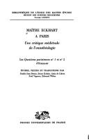 Cover for Maître Eckhart à Paris