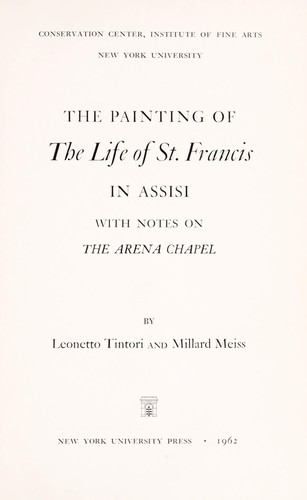 Cover for The painting of The life of St. Francis in Assisi