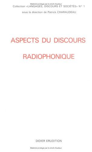 Cover for Aspects du discours radiophonique