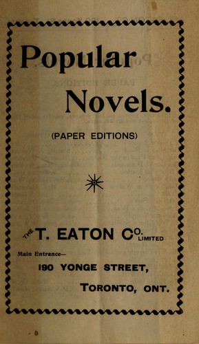Cover for Popular novels (paper editions)