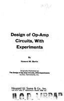 Cover for Design of Operational Amplifier Circuits (Blacksburg continuing education series ; 21537)