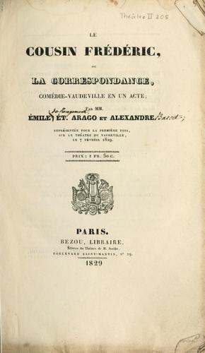 Cover for Le cousin Frédéric, ou, La correspondance