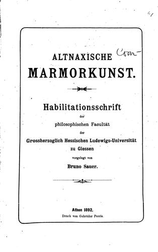Cover for Altnaxische Marmorkunst