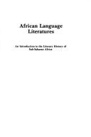 Cover for African language literatures
