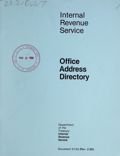Cover for Office address directory