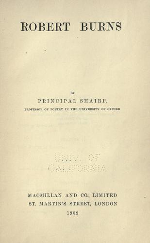 Cover for Robert Burns