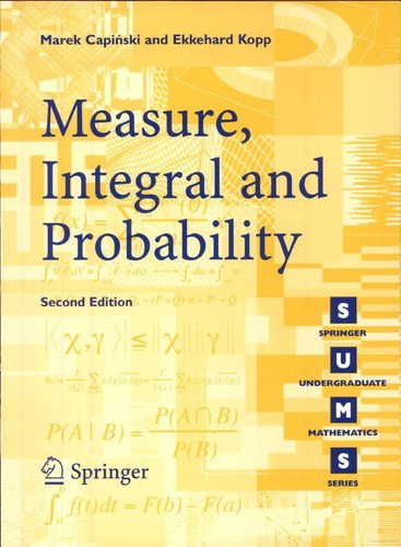 Cover for Measure, integral and probability