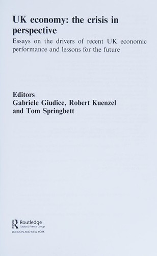 Cover for UK economy