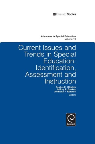 Cover for Current issues and trends in special education