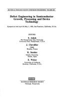 Cover for Defect engineering in semiconductor growth, processing, and device technology