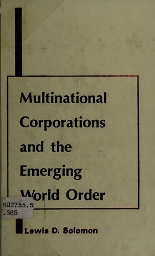 Cover for Multinational corporations and the emerging world order
