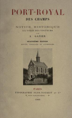 Cover for Port-Royal des Champs.