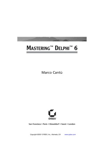 Cover for Mastering Delphi 6