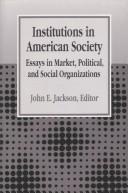 Cover for Institutions in American Society