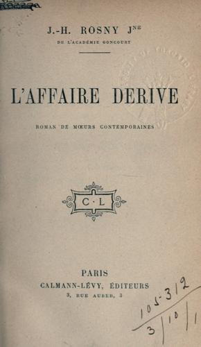 Cover for L' affaire Derive