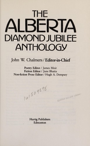 Cover for The Alberta diamond jubilee anthology