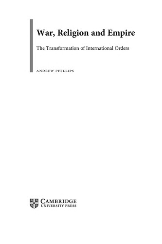 Cover for War, religion and empire