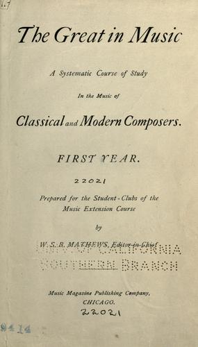 Cover for The great in music