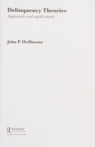 Cover for Delinquency theories