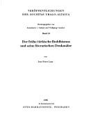 Cover for Der frühe türkische Buddhismus und seine literarischen Denkmäler