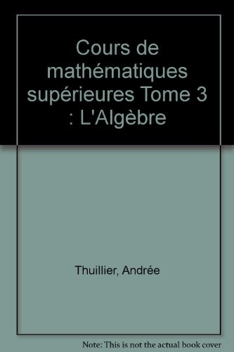 Cover for Algèbre