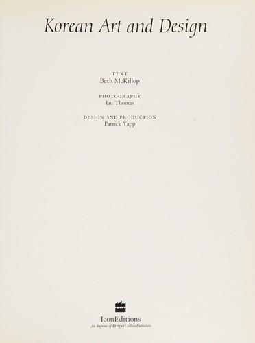 Cover for Korean Art and Design