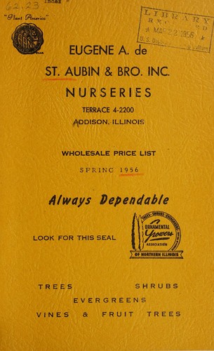 Cover for Wholesale price list, spring 1956