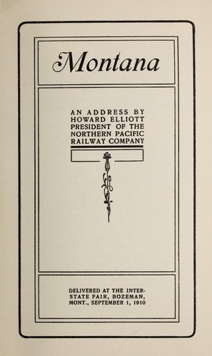 Cover for Montana