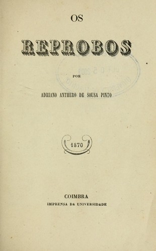 Cover for Os reprobos