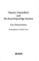 Cover for Maurice Maeterlinck und die deutschsprachige Literatur
