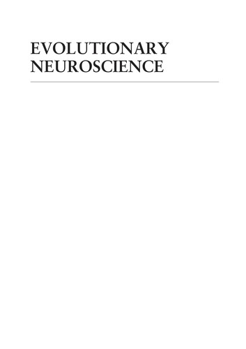 Cover for Evolutionary neuroscience