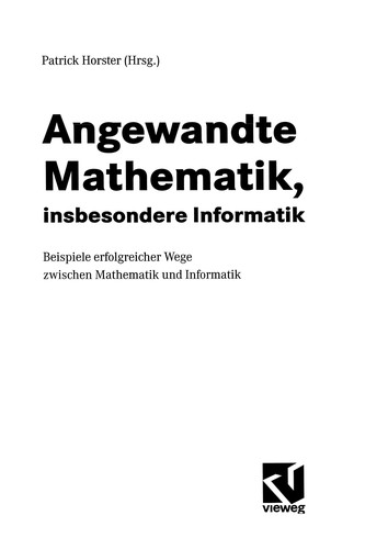Cover for Angewandte Mathematik, insbesondere Informatik