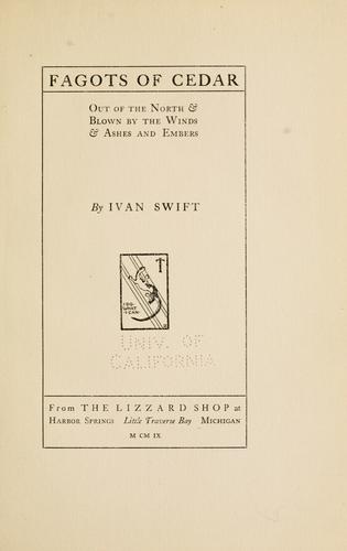 Cover for Fagots of cedar