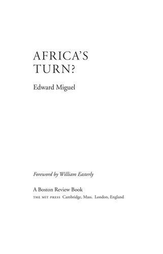 Cover for Africa's turn?