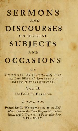 Cover for Sermons and discourses on several subjects and occasions.
