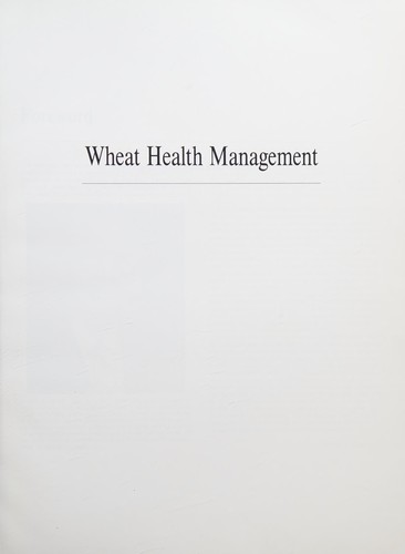 Cover for Wheat Health Management (Plant Health Management Series)