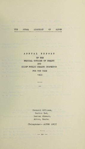 Cover for [Report 1963]