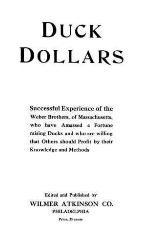 Cover for Duck dollars