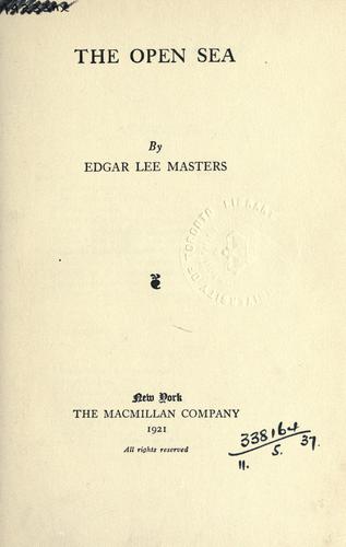 Cover for The open sea.