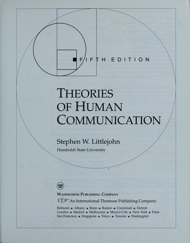 Cover for Theories of human communicatione