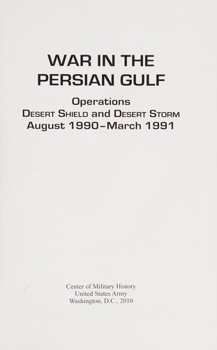 Cover for War in the Persian Gulf