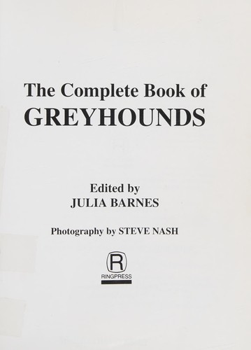 Cover for The Complete book of greyhounds