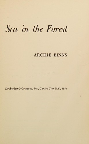 Cover for Sea in the forest.