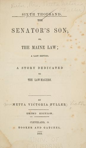Cover for The senator's son