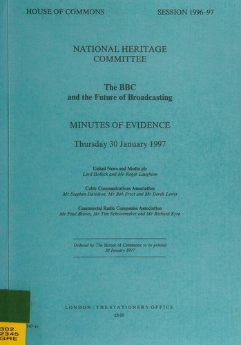 Cover for The BBC and the future of broadcasting