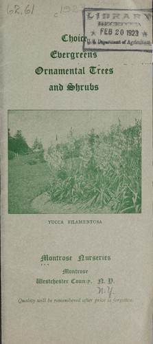 Cover for Choice evergreens, ornamental trees and shrubs