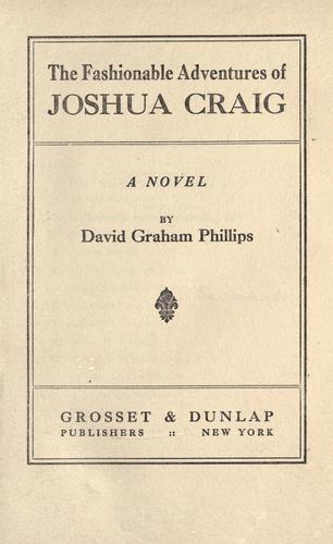 Cover for The fashionable adventures of Joshua Craig