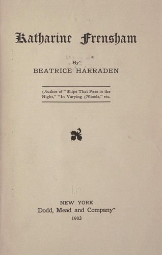 Cover for Katharine Frensham