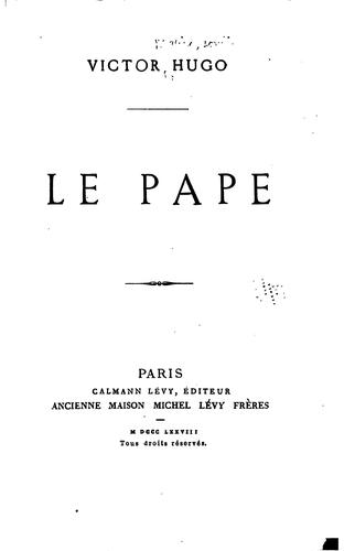 Cover for ... Le pape.